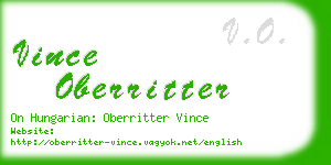 vince oberritter business card